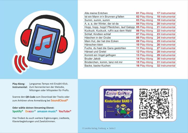 Produktbild Einfacher!-Geht-Nicht: 34 Kinderlieder BAND 1+2 für Klavier und Keyboard (+Play-Along Download (Deutsch, Martin Leuchtner, Bruno Waizmann, 2023)
