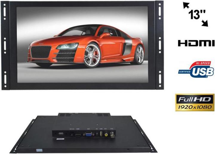 Nvox Monitor dotykowy ips open-frame led 13califull hd vga hdmi usb av 12v 230v