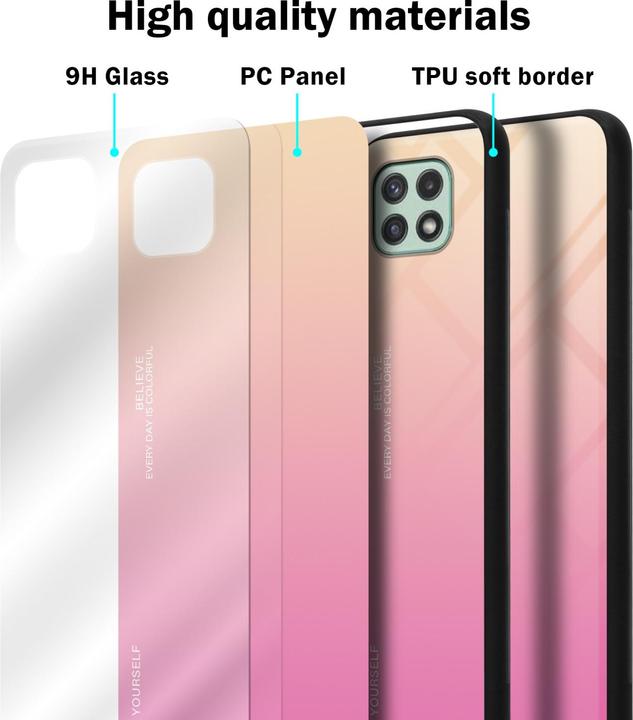 Produktbild Cadorabo TPU 2 Farben Glas Hülle (Samsung Galaxy A22 5G)