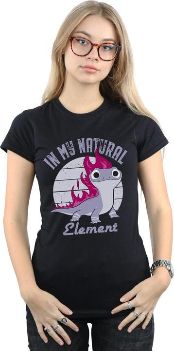 Actual product image Disney Womens/Ladies Frozen 2 Salamander Bruni Element Cotton T-Shirt (S)