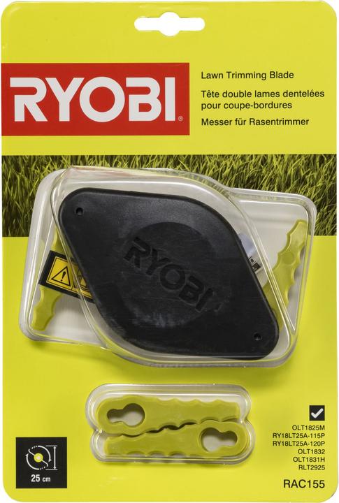 Produktbild Ryobi RAC155 Kunststoffmesser inkl. Scheibe (Rasentrimmer, Rasenmäher Messer + Ersatzmesser Gartenmaschinen)