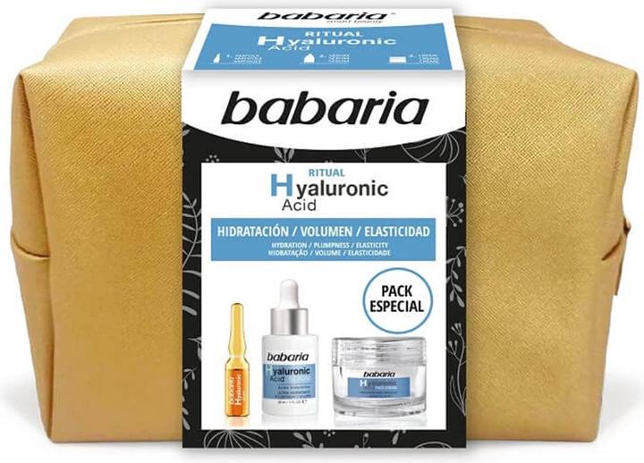 Babaria Hyaluron Ritual Toiletry Bag Special Pack with Face Cream 50ml, Face Serum 30ml, and Face Ampoule 2m (Gesichtspflege set)