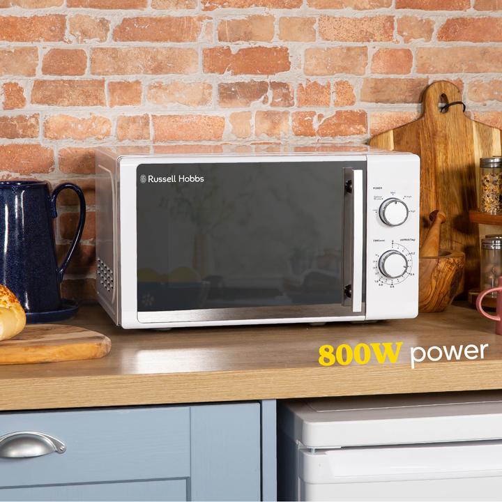 Produktbild Russell Hobbs RHM2060 – Manuelle Mikrowelle, 20 L, Weiss (CH-Stecker, 20 l)
