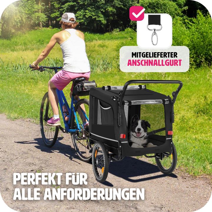 Produktbild tectake Hundeanhänger WoofRider multifunktional, faltbar, bis 40kg