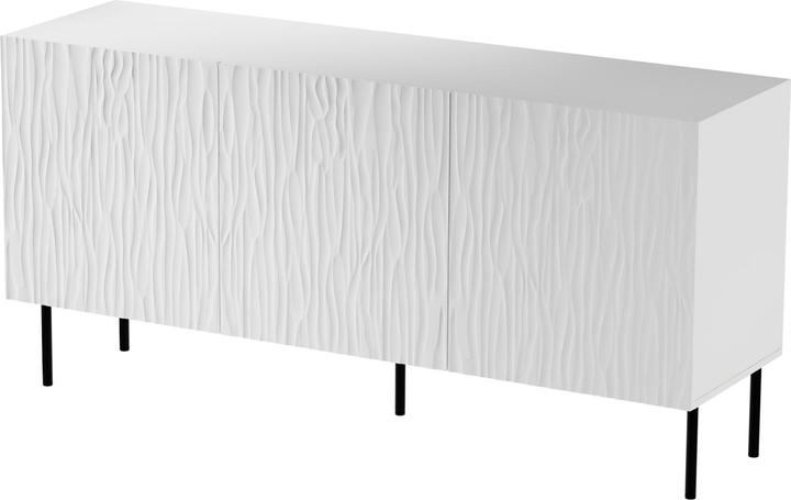 Produktbild Cama JUNGLE Truhe 152x40.5x74.5 weiss matt + schwarze Beine (152 x 42 x 74.5 cm)