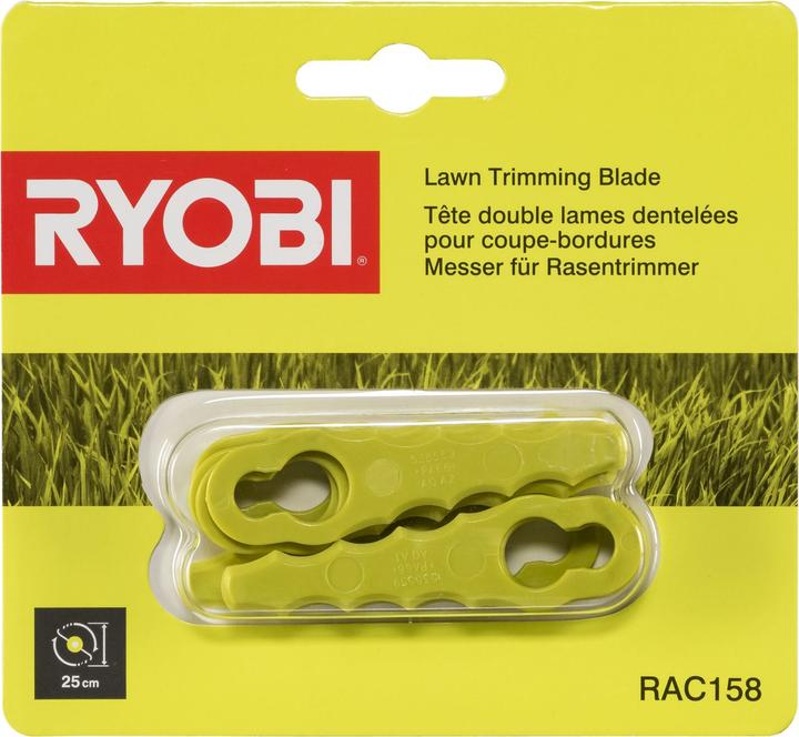 Actual product image Ryobi RAC158 replacement blades set of 10 (Weed whacker, Lawn mower blades + replacement blades garden machinery)
