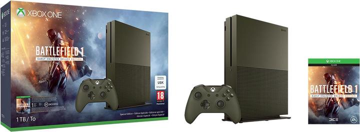 Microsoft Xbox One S 1TB, Battlefield 1 Limited Bundle