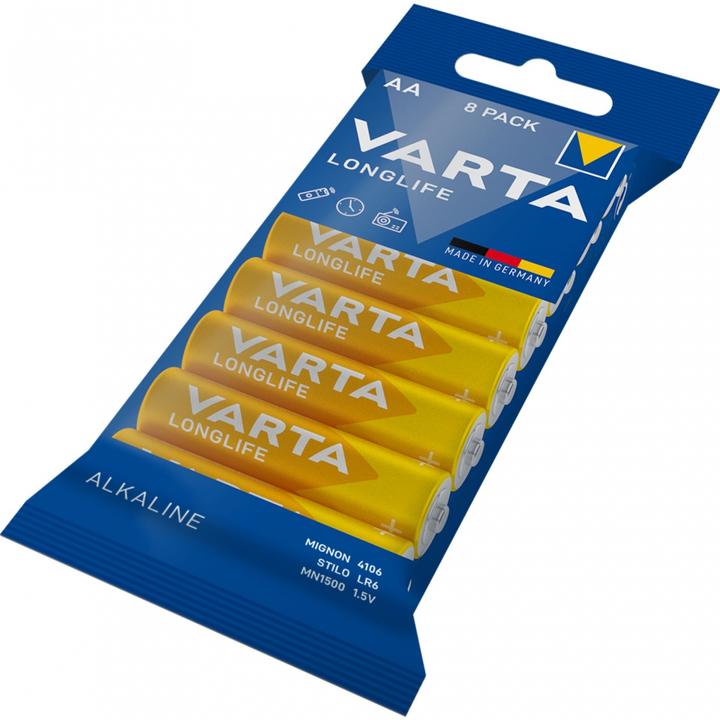 Produktbild Varta 1x8 Longlife AA LR 6 Folienverpackung (8 Stk., AA, 2800 mAh)