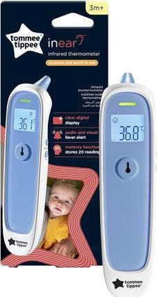 Actual product image Tommee Tippee InEar Digital Thermometer Essentials for Newborn Baby 1 Second Instant Readings in ˚C
