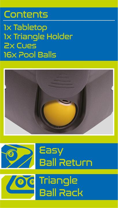 Actual product image Schildkröt Family game mini billiards table