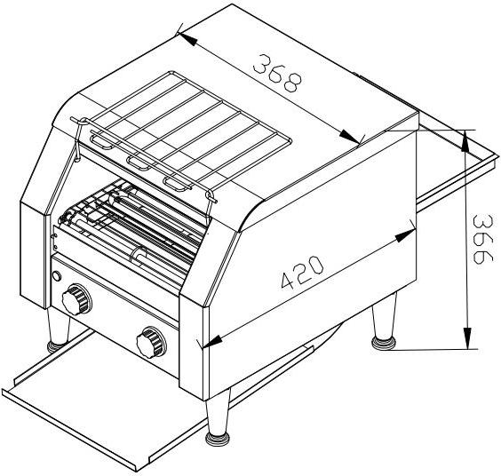 Actual product image Gastro Hero Continuous Toaster