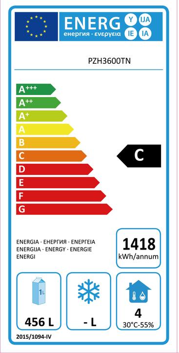 Energie-Label Gastro Hero Pizzatisch ECO / (580 l)