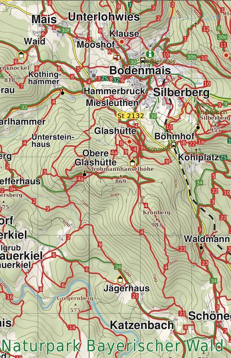 Image du produit Forêt bavaroise, carte de randonnée - vélo 1 :