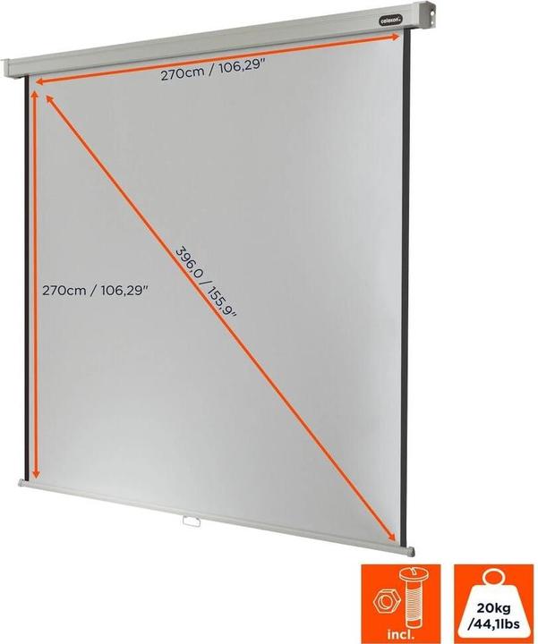 Actual product image Celexon Rollo Professional, Canvas, 1:1 (150.39", 1:1)