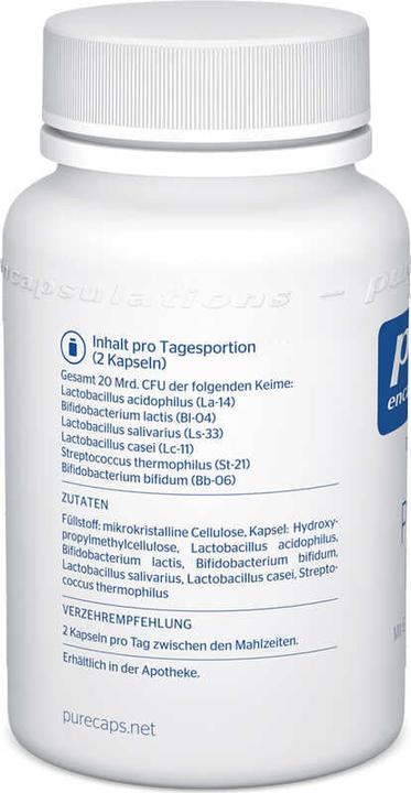 Valeurs nutritives et ingrédients Pure encapsulations Probio Basic (60 pièce(s), Capsules, 57 g)