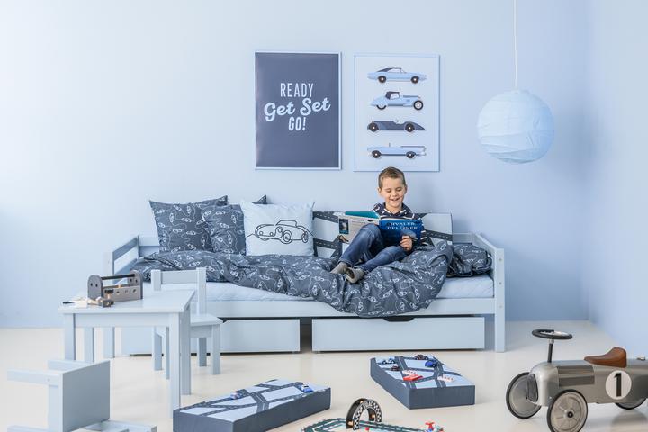 Image du produit Hoppekids CARS, linge de lit pour enfants 140x200cm et 63x60cm, ORION BLUE