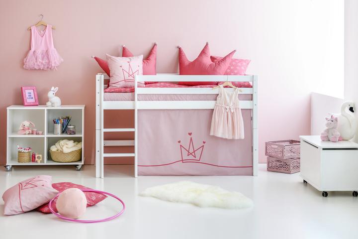 Produktbild Hoppekids PRINCESS Vorhang für Halbhohe Kinderbetten (Liegefläche 70x160 cm) in PALE MAUVE