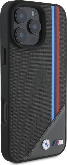 Produktbild BMW BMHMP16X23PUTRA iPhone 16 Pro Max 6.9" antracyt/antracite hardcase M Meshed Tricolor Stripes Mag (Apple iPhone 16 Pro Max)