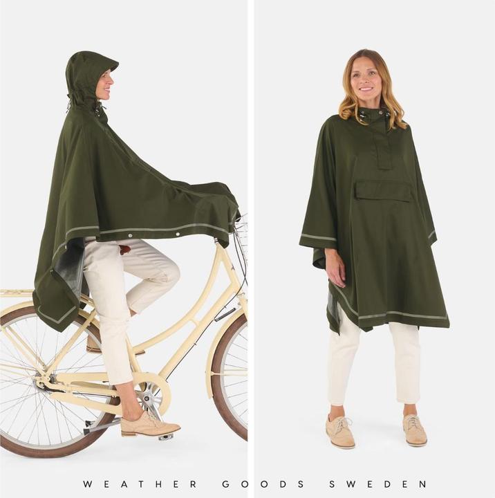 Actual product image Weathergoods IMBRIS Rain Poncho, Green, S-M (S/M)