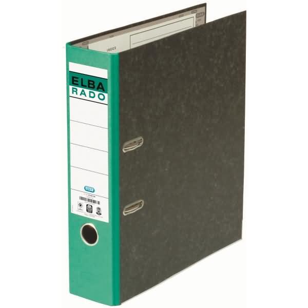 Produktbild Elba Ordner rado 100022601 DIN A4 80mm Pappe grün (A4, 80 mm, 1 Stück)