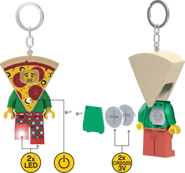 Immagine prodotto Euromic LEGO - Portachiavi con LED - Pizza (4006036-LGL-KE176H)