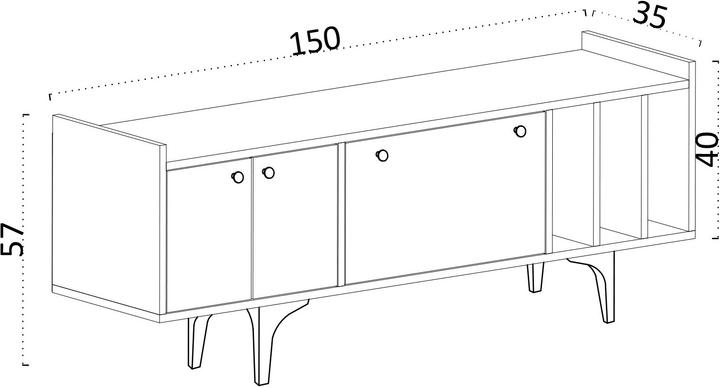 Image du produit Kalune Design Rocco (150 x 35 x 57 cm)