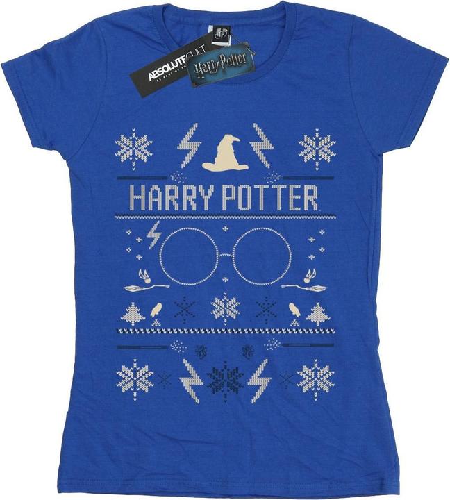 Actual product image Womens/Ladies Christmas Pattern Cotton T-Shirt (L)