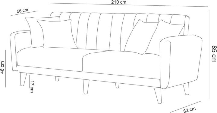 Produktbild Atelier del Sofa Lily (3-Sitzer)