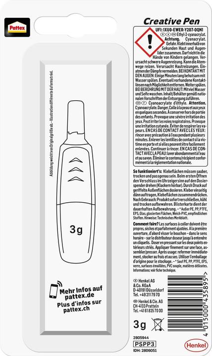 Produktbild Pattex Perfect Pen (3 g, 3.10 ml)
