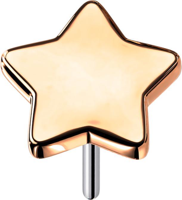 Actual product image Star Piercing Threadless star rose gold (Titanium G23, without brass)