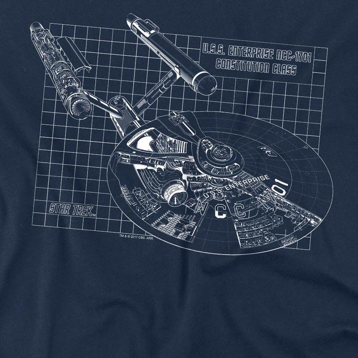 Actual product image Mens Enterprise Print T-Shirt (XXL)