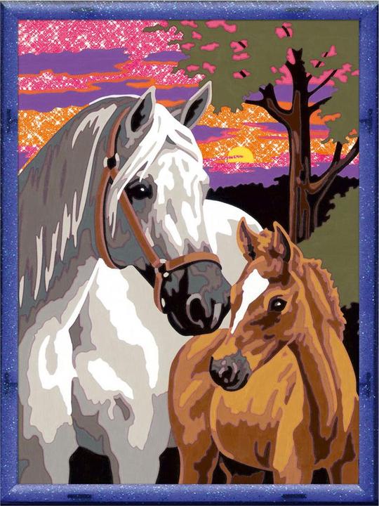 Actual product image Ravensburger CreArt Sunset Horses