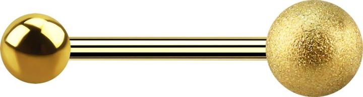 Image du produit Star Piercing Micro Barbell plaqué or avec boule et boule mouchetée (sans laiton, Acier chirurgical 316L)