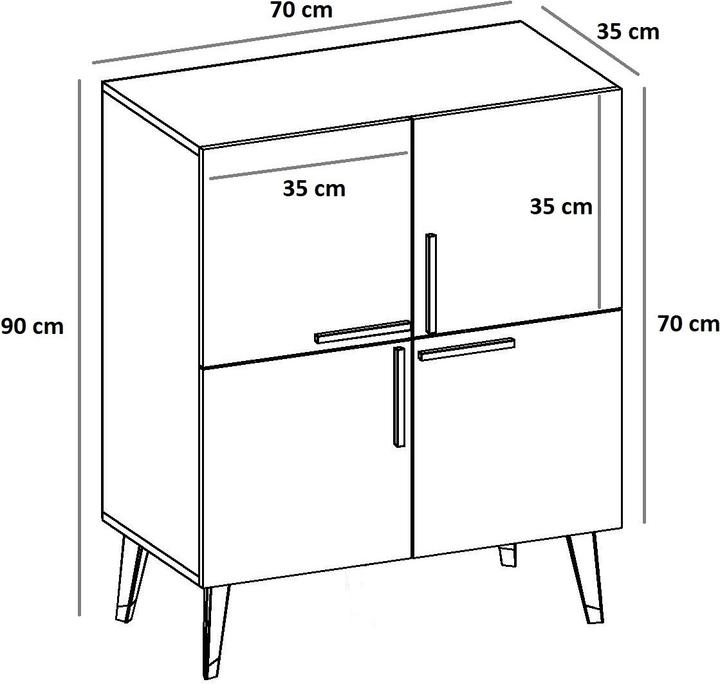 Image du produit Kalune Design Katharina (70 x 35 x 90 cm)