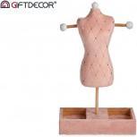 Image du produit Giftdecor porte-bijoux mannequin velours décoration rose r