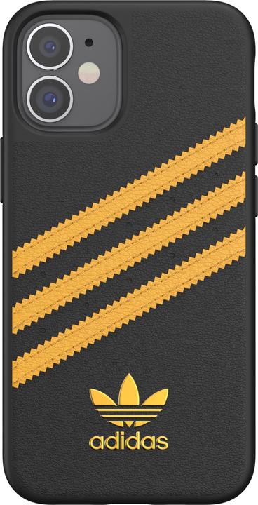 Image du produit adidas Coque arrière en PU moulé iPhone 12 mini Noir/Jaune (Apple iPhone 12 mini)