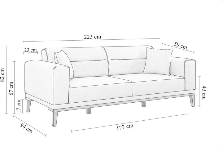 Image du produit Atelier del Sofa Kylie (3 places)