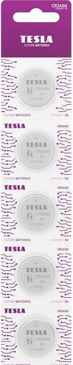 Energie-Label Tesla CR 2450 5 Stück Knopfbatterien (5 Stk., CR2450, 540 mAh)