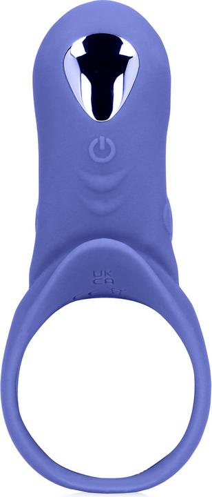 Productafbeelding Loveline Vibrating Cockring with Clit Stimulation - Tamiya Blue (4.20 cm)