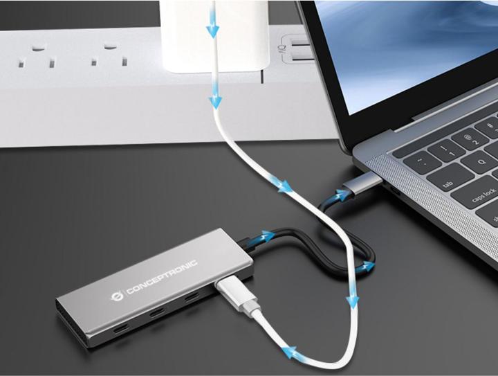 Immagine prodotto Conceptronic 4 Port USB-Hub (USB-C, 4 Porti)