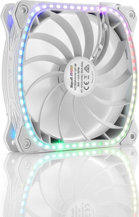 Produktbild Enermax PC-Lüfter SquA RGB White 3er-Pack mit RGB Control Box (120 mm, 3 x)