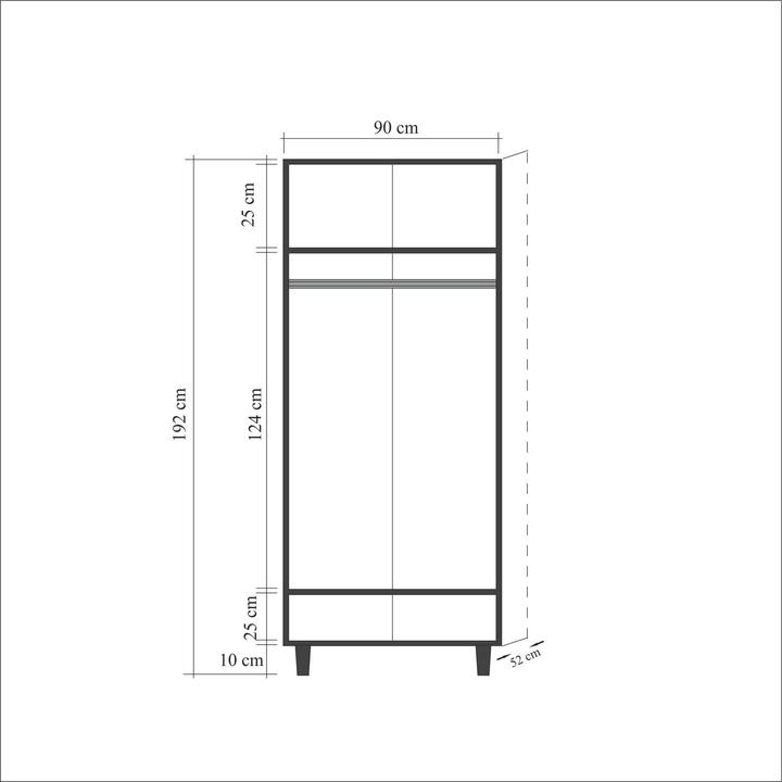 Actual product image Homitis Maurice (90 x 192 x 52 cm)
