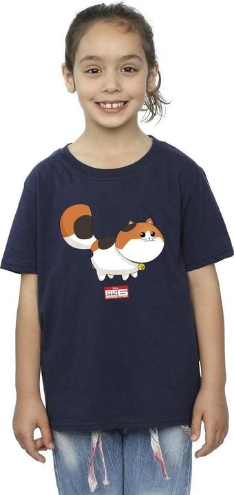 Actual product image Disney Girls Big Hero 6 Baymax Kitten Pose Cotton T-Shirt (128)