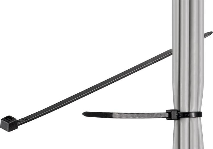 Goobay Kabelbinder, wetterfester Nylon, schwarz (Kunststoffkabelbinder, 295 mm, 100 Stk.)