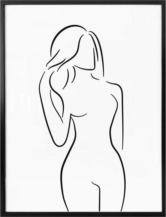 Actual product image Trenddeko Lineart - Female curves (30 x 40 cm)