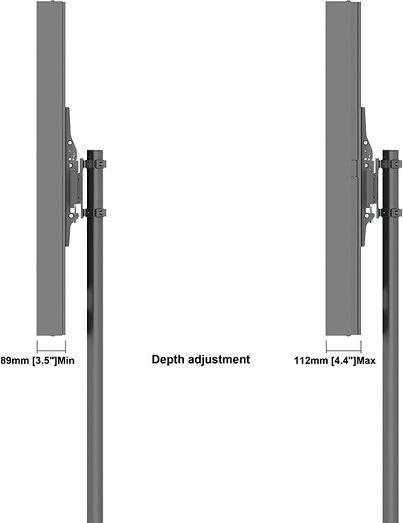 Produktbild Multibrackets Stele ohne Monitor, Portrait, schwarz, 43"/9764