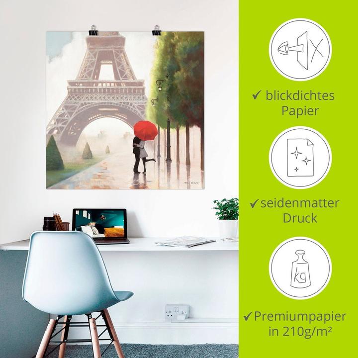 Actual product image Artland Canvas picture on stretcher Paris Romance II B2JD 70x70 cm (70 x 70 cm)