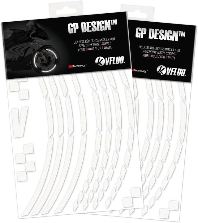 Actual product image VFluo Set of 2 reflective rim edge stickers