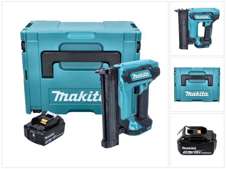 Actual product image Makita DFN 350 F1J Battery upsetting nailer 18 V 15 - 35 mm + 1x battery 3.0 Ah + Makpac - without charger
