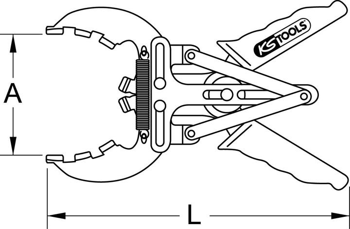 Image du produit KS Tools Pince à segments de piston, Ã˜ 80-120mm (220 mm)